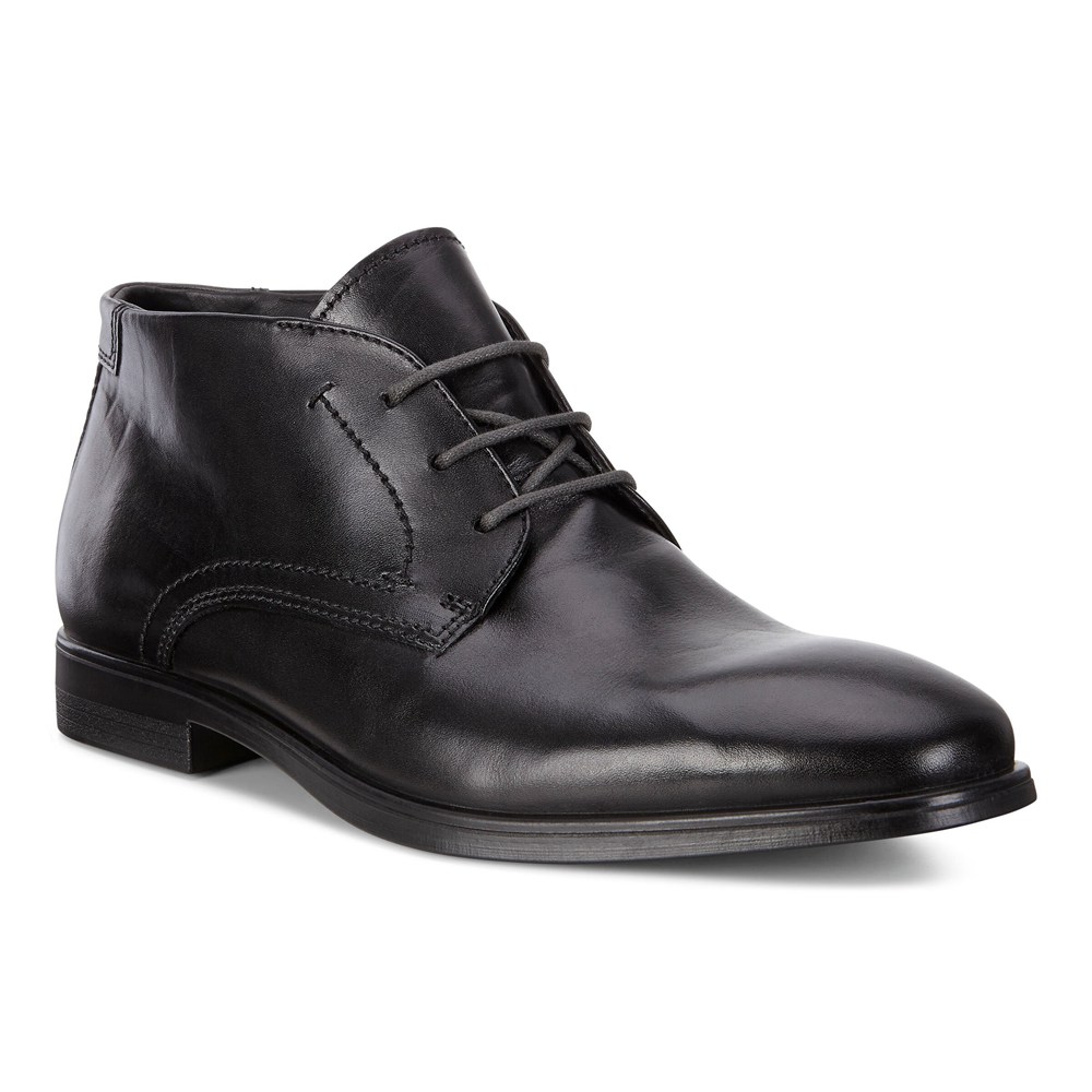 ECCO Mens Boots Black - Melbourne Dress - AGC-670498